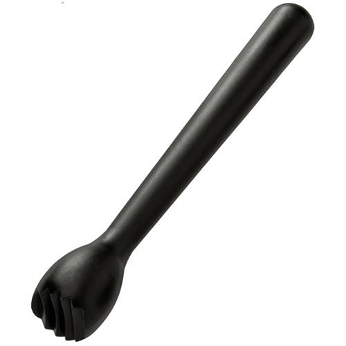 APS muddler kunststof geribbeld zwart 22 cm - cocktailstamper voor bartenders