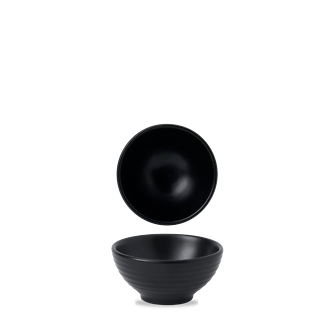 Dudson Evo Jet rijstkom 10,5 cm – gitzwarte porseleinen rijstkom voor de horeca