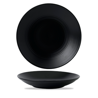 Dudson Evo Jet diep bord 29,3 cm – gitzwart porseleinen bord voor fine dining