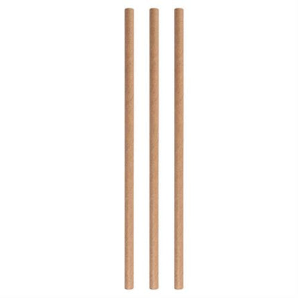Paper straws eco beige 8*250 mm