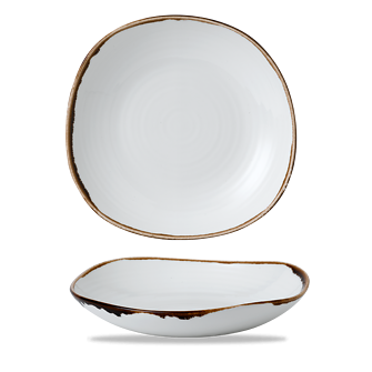 Dudson Harvest Natural organische golvende kom 29,5 cm – naturel porseleinen kom voor de horeca