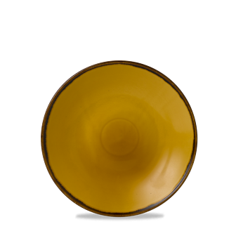 Dudson Harvest Mustard diep coupebord 25,5 cm – mosterdgeel porseleinen diep bord voor restaurants