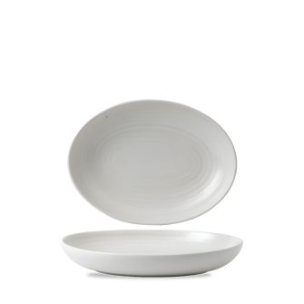 Dudson Evo Pearl diepe ovale kom 26,7x19,7 cm – parelwitte porseleinen kom voor restaurants
