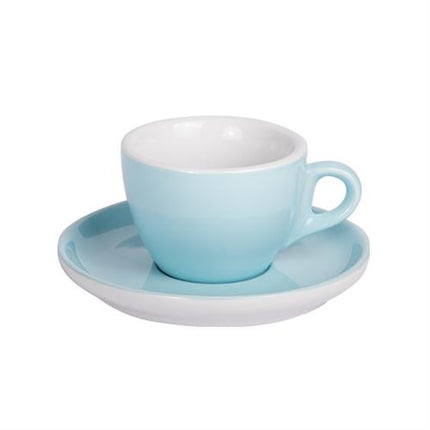 APS koffiekop met schotel blauw 160 ml - porseleinen koffieset voor de horeca