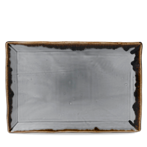 Dudson Harvest Grey rechthoekige serveerschaal 34,5x23,3 cm – grijs porselein voor restaurants