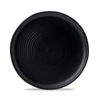Dudson Evo Jet plat bord 25,2 cm – gitzwart porseleinen plat bord voor de horeca
