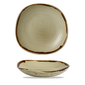 Dudson Harvest Linen organische golvende kom 29,5 cm – linnen porseleinen kom voor de horeca