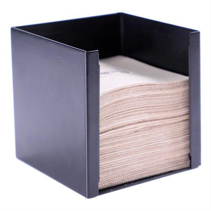 APS servethouder RVS zwart 11 x 11 cm - servettendispenser voor bar en restaurant