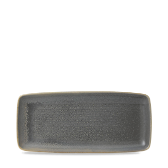 Dudson Evo Granite rechthoekige serveerschaal 27,2x12,5 cm – graniet-grijs porselein voor de horeca