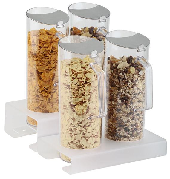 APS cereal bar 3 delen h 28,5 cm – granendispensers voor ontbijtservice en catering