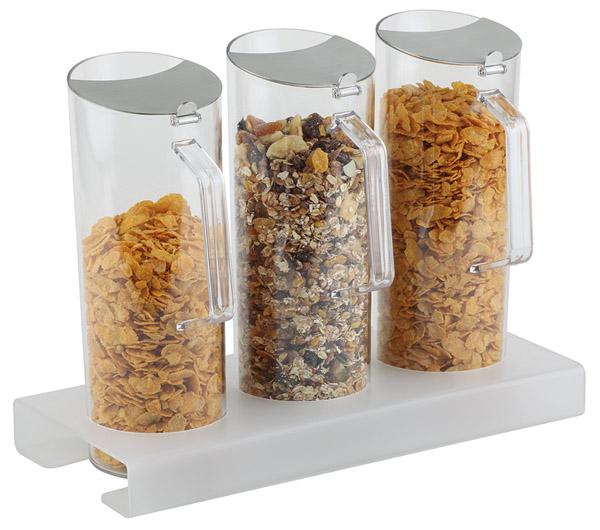 APS cereal bar set 4-delig 38 x 15,5 cm – muesli-station voor ontbijtbuffet in hotel