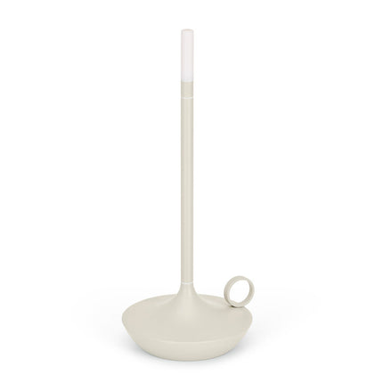 Wick PRO Mist Gray tafellamp – grijze sfeerlamp op accu voor restaurant en bar