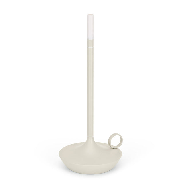 Wick PRO Mist Gray tafellamp – grijze sfeerlamp op accu voor restaurant en bar