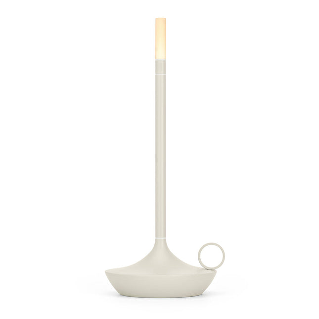 Wick PRO Mist Gray – oplaadbare draadloze tafellamp in mistgrijs voor de horeca