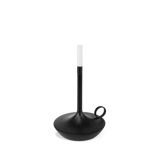 Wick S PRO Black tafellamp – zwarte sfeerlamp op accu voor horecatafels