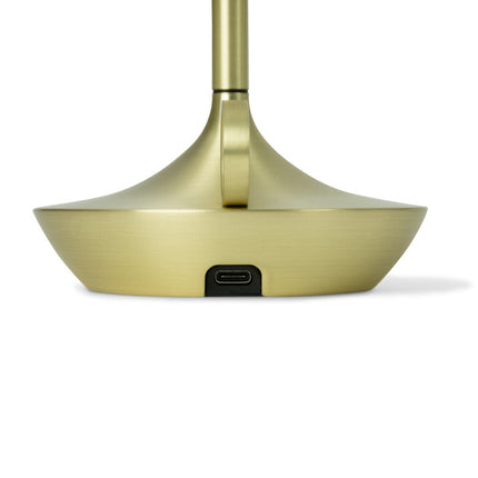 Wick PRO Brass draadloze lamp – dimbare accu-tafellamp voor bar en hotellobby