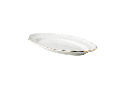 Maria Theresa bord ovaal goud 26 cm 4/box