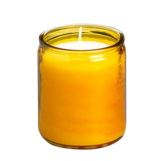 Bolsius Star Light amber glaskaars – 50 uur brandduur, doos van 30 voor restaurant en cafe