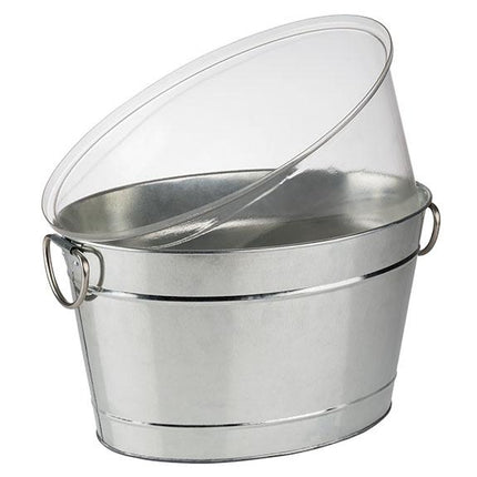 APS beverage tub zink-look – koelbak voor drankjes op feest, buffet en receptie
