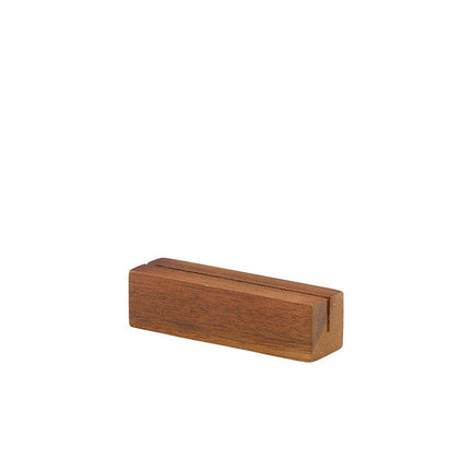GenWare acaciahouten menuhouder 9 x 2,5 cm – tafelstandaard voor restaurant en café